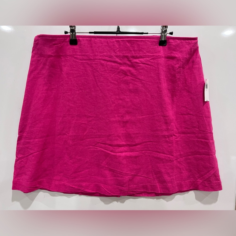 Nwt Old Navy Sz XL mini skirt A line side zipper new pink fuchsia